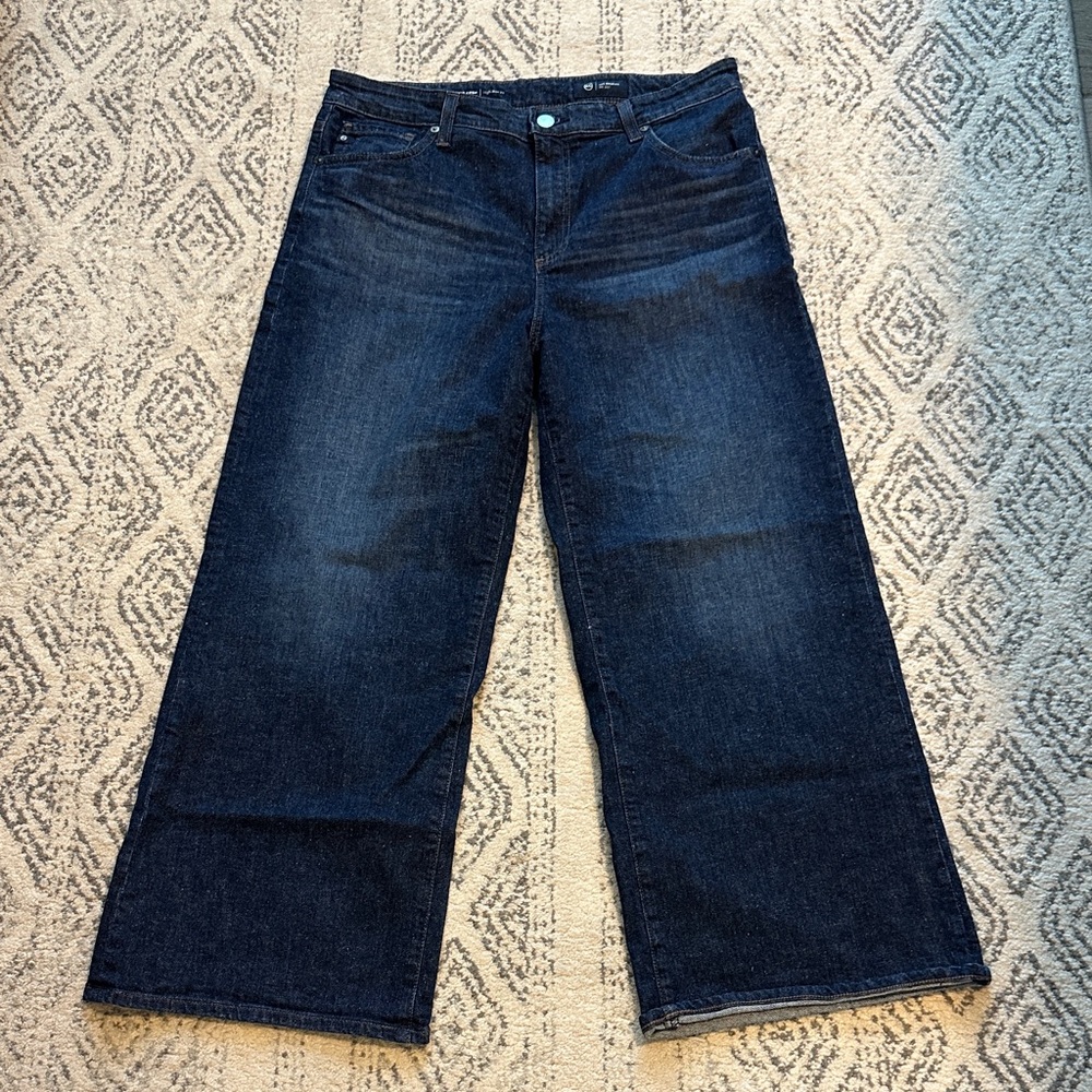 AG Saige Wide-Leg Crop Jeans Denim 31